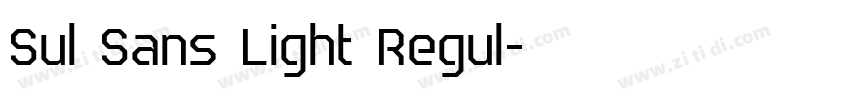 Sul Sans Light Regul字体转换
